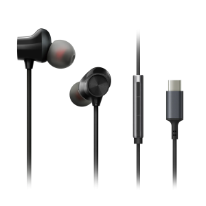 ErgoFit In-Ear Earbud Headphones with Microphone. USB-C Compatible